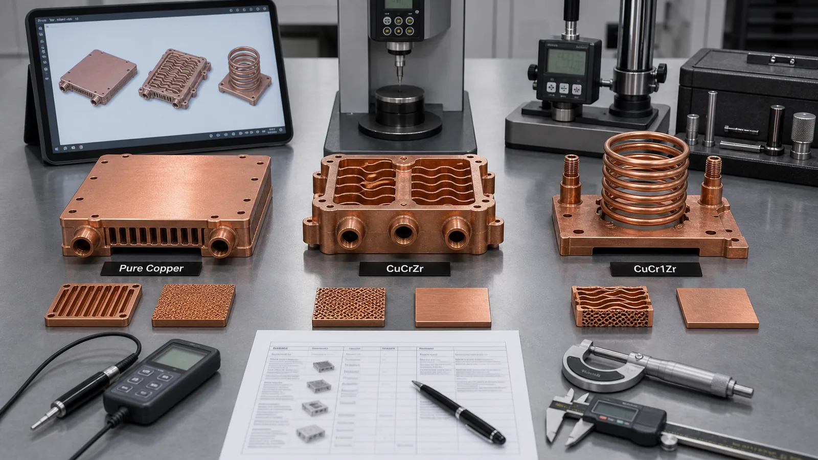 Copper Alloy Selection for Metal 3D Printing: Pure Cu vs CuCrZr vs CuCr1Zr