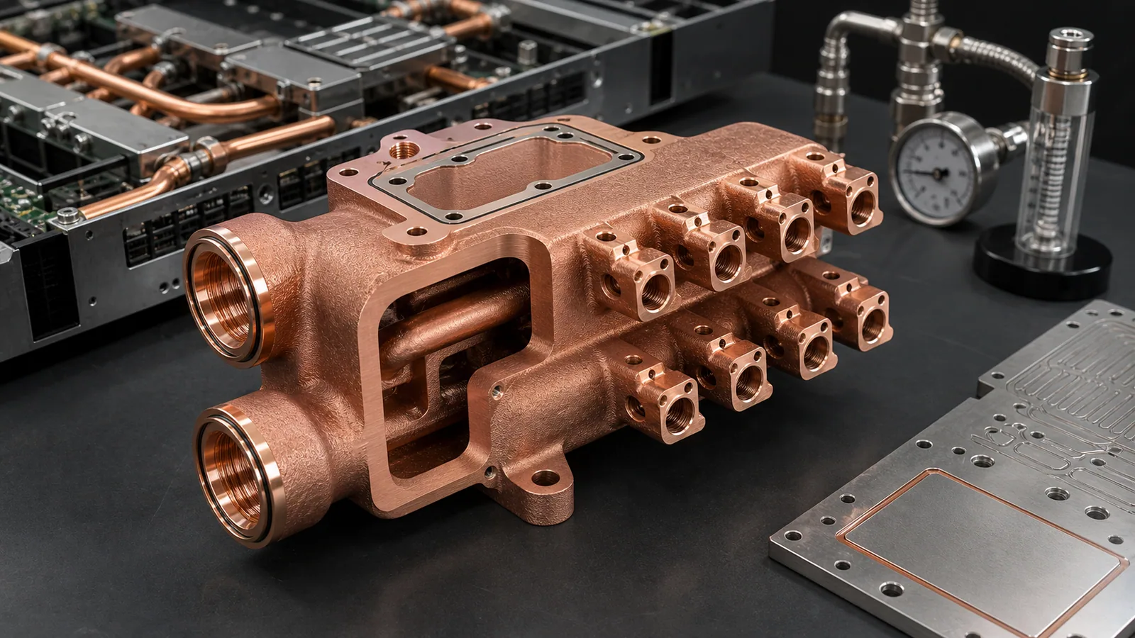 Copper Cooling Manifold Design Review for Liquid-Cooled AI Servers