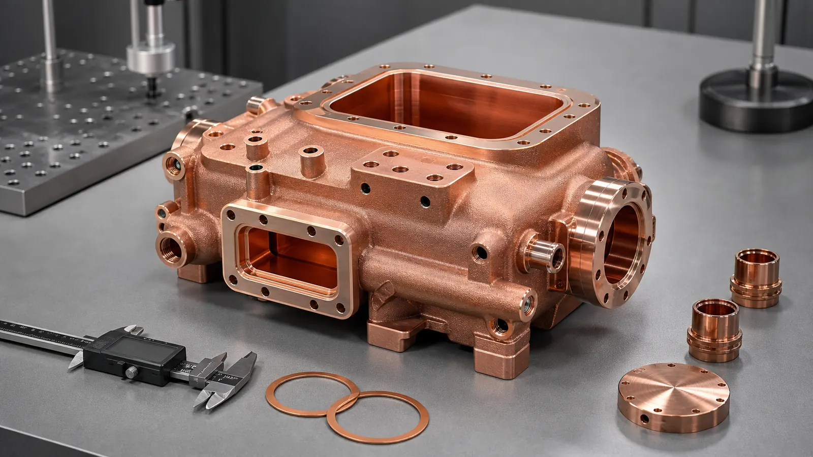 Copper AM Vacuum Manifold Design Review for RF and Semiconductor Hardware