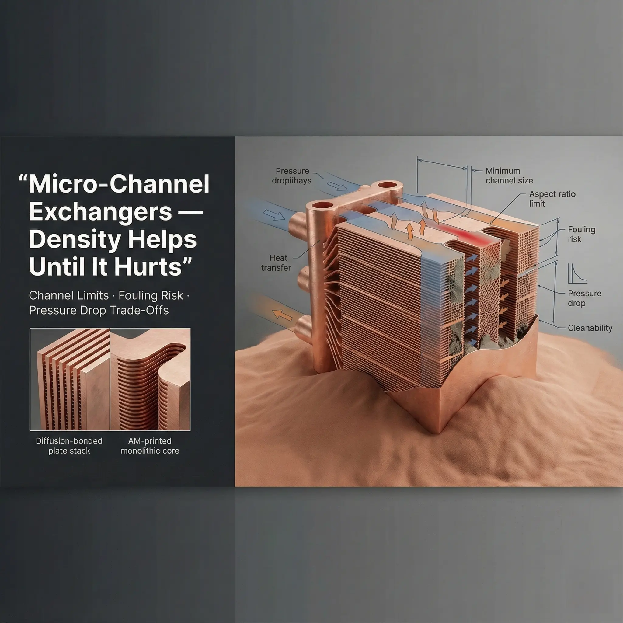 Copper micro-channel heat exchanger for cold plate review